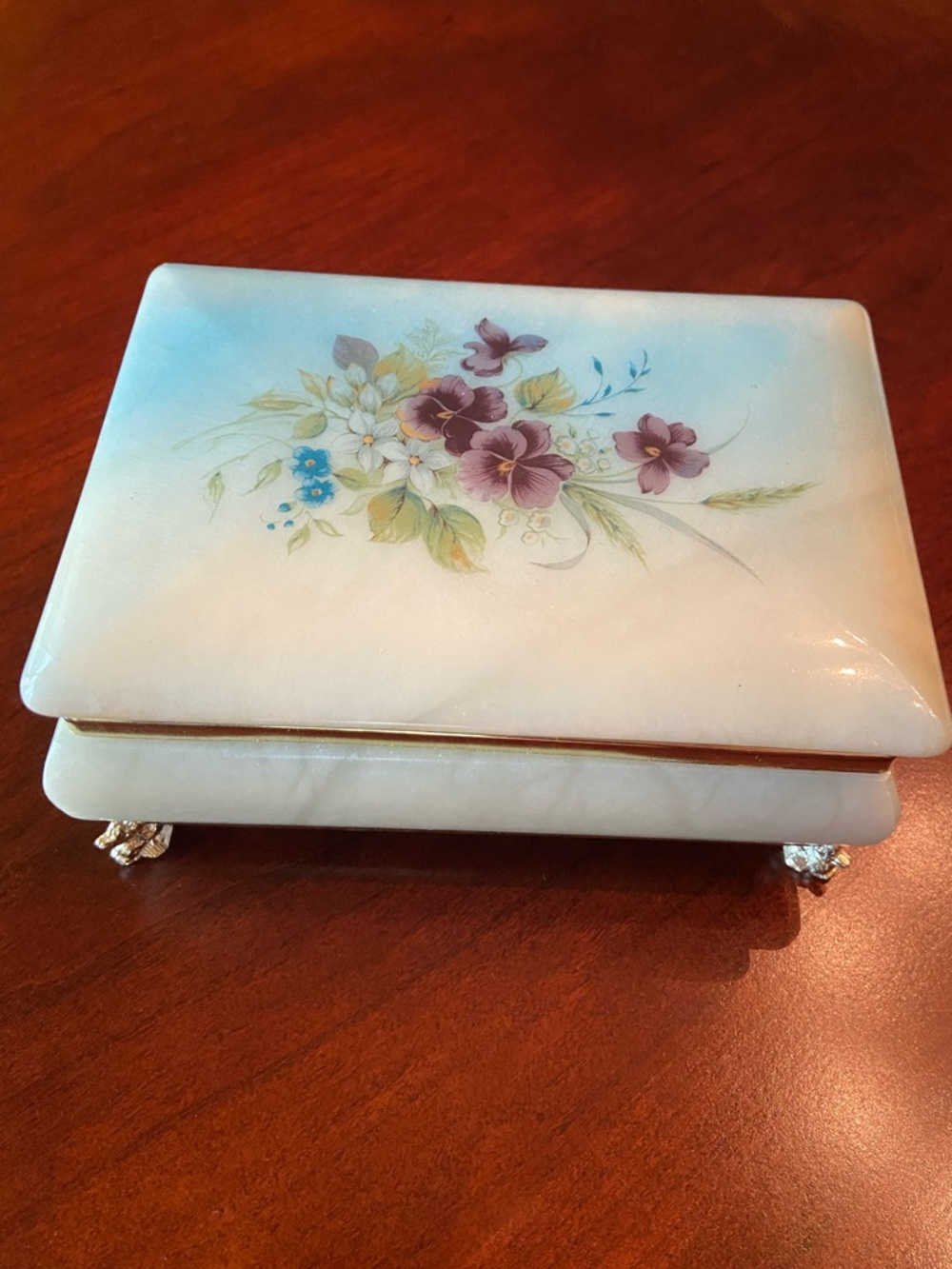 Italian Alabaster Jewelry Box